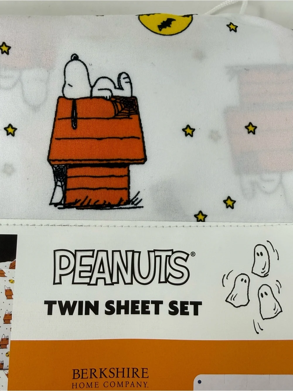 Snoopy Peanuts Fall Halloween Twin Sheet set New
